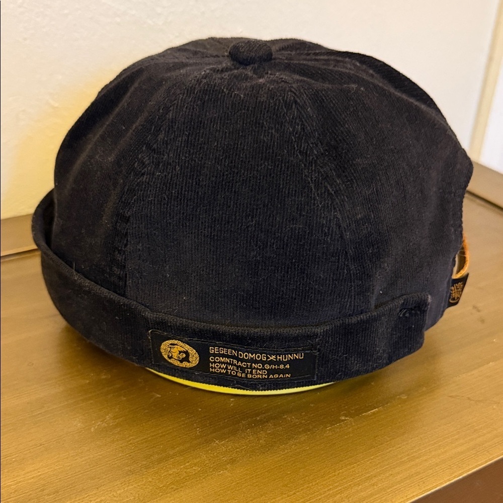 Men's Black Corduroy Cap